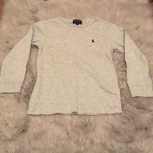 Boys Ralph Lauren Gray Long Sleeve Tee